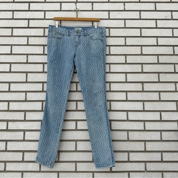 Free People Diamond Geometric Print Soft Stretch Skinny Jeans - Picture 3 of 11